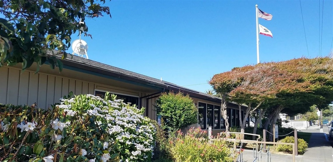 Fort Bragg Library exterior.