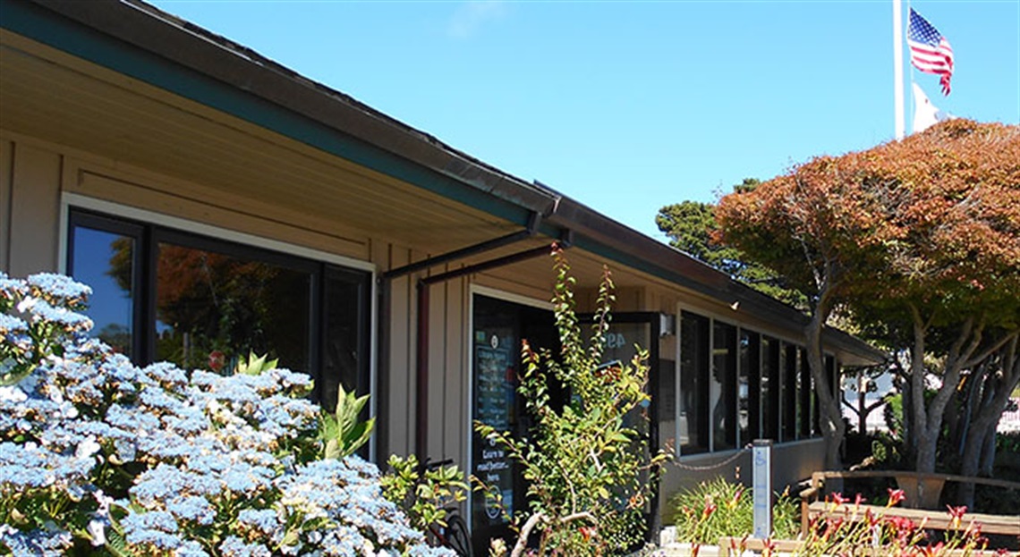 Fort Bragg Library exterior.