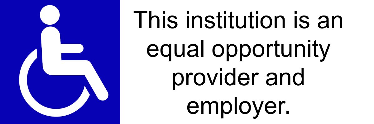 This institution is an equal opportunity provider and employer.