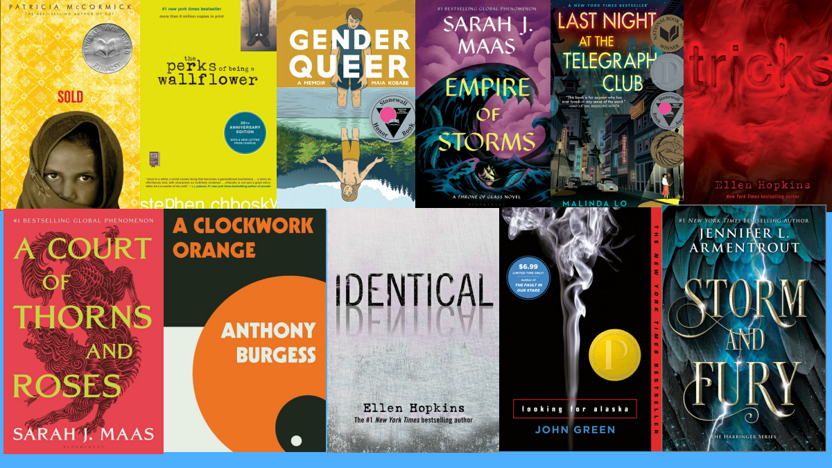 Banned Books Week top 11 titles.